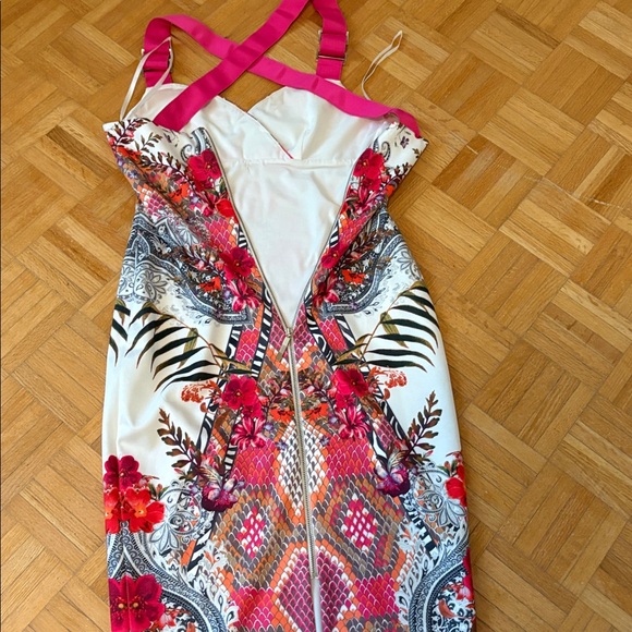 Ted Baker Floral Halter Dress with Pink Straps NWOT - Picture 9 of 16